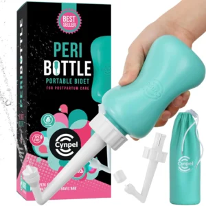 Tiffany blue peri bottle provides soothing postpartum perineal care and easy cleansing after birth, complete with travel bag for on-the-go use.