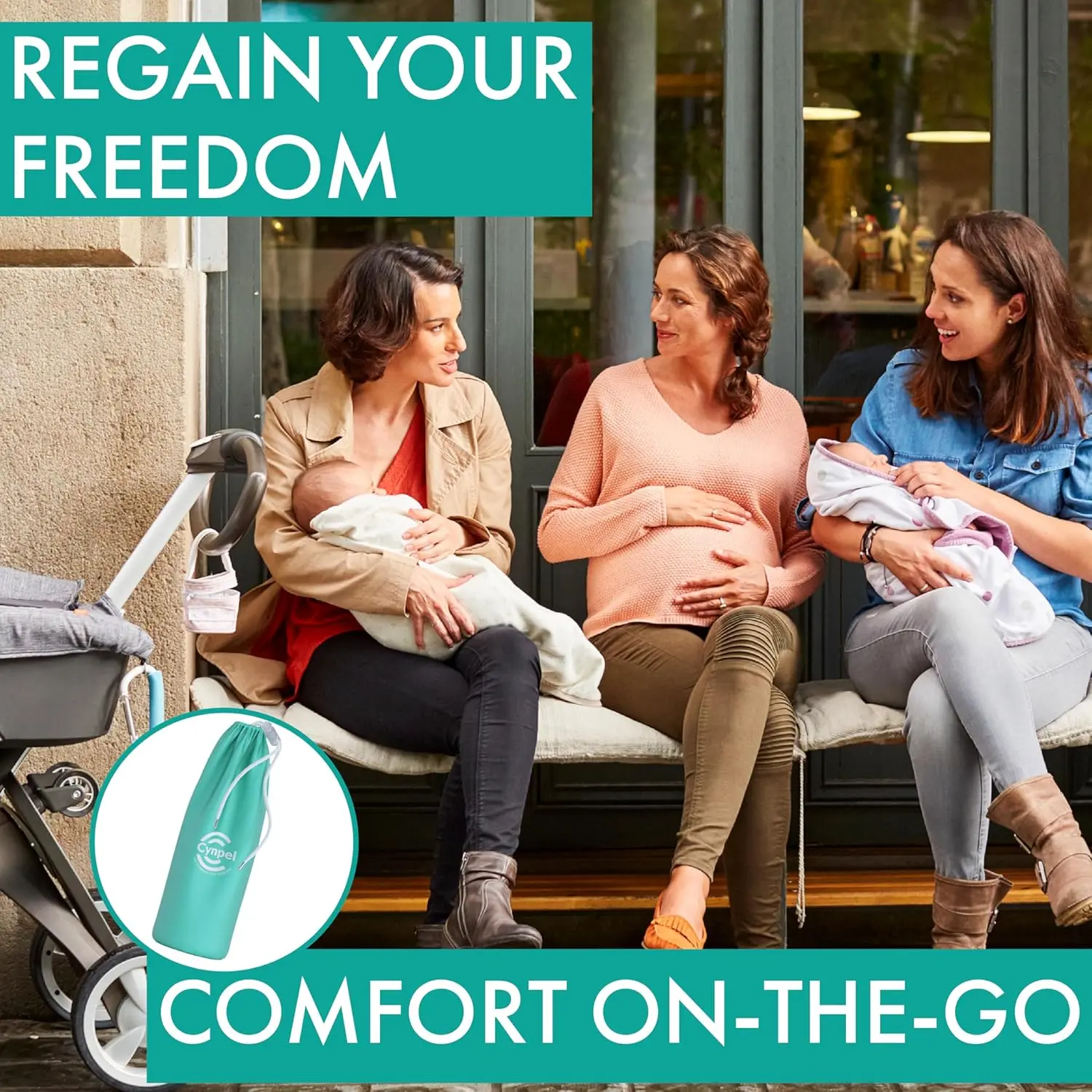 Tiffany blue peri bottle provides soothing postpartum perineal care and easy cleansing after birth, complete with travel bag for on-the-go use.