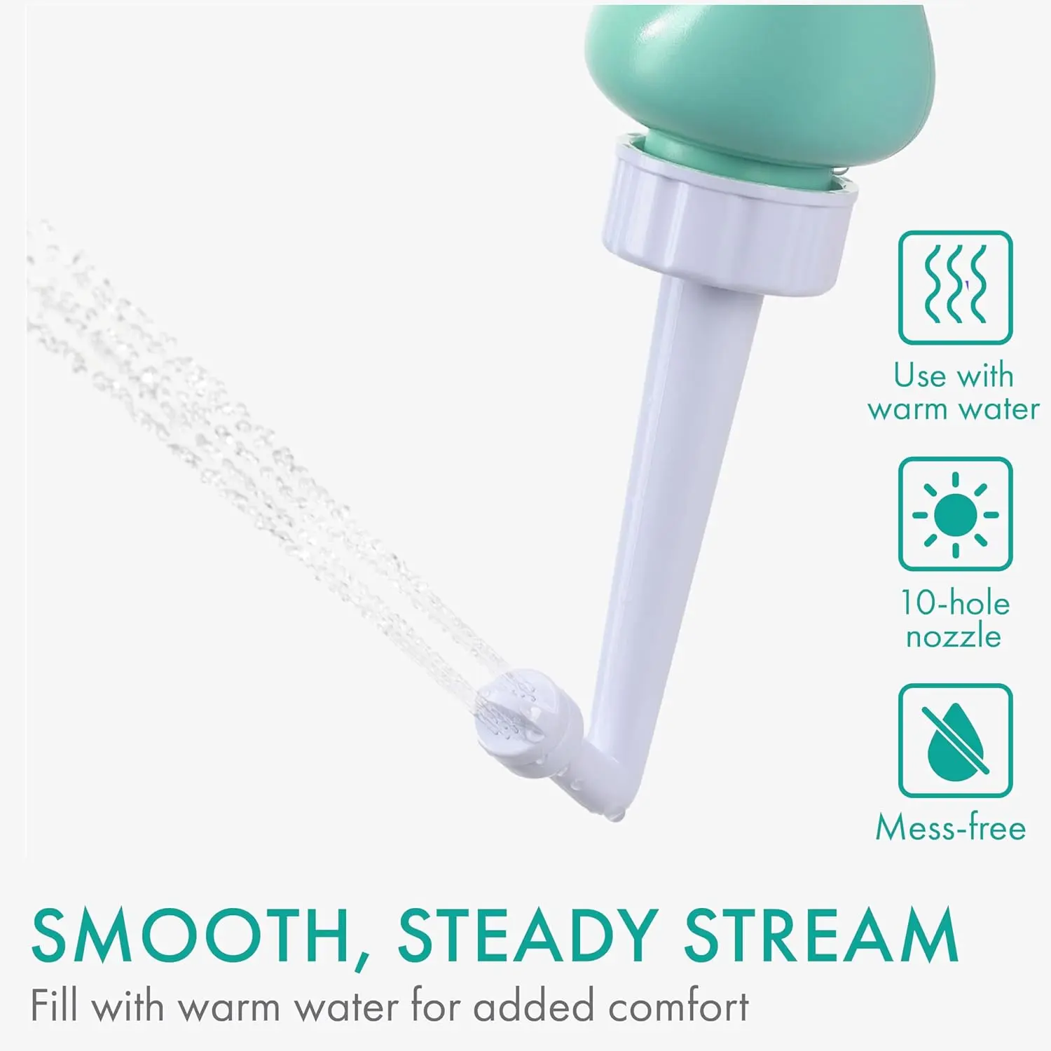 Tiffany blue peri bottle provides soothing postpartum perineal care and easy cleansing after birth, complete with travel bag for on-the-go use.