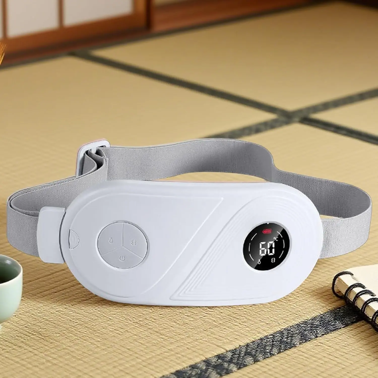 This rechargeable period heating pad offers three levels of soothing warmth to relieve menstrual cramps in the stomach, back, and waist, providing comfortable support at home, the office, or while traveling.