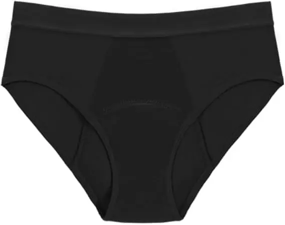 High-waisted period underwear designed for heavy flow, offering leakproof protection, odor control, and reusability for women and teen girls.