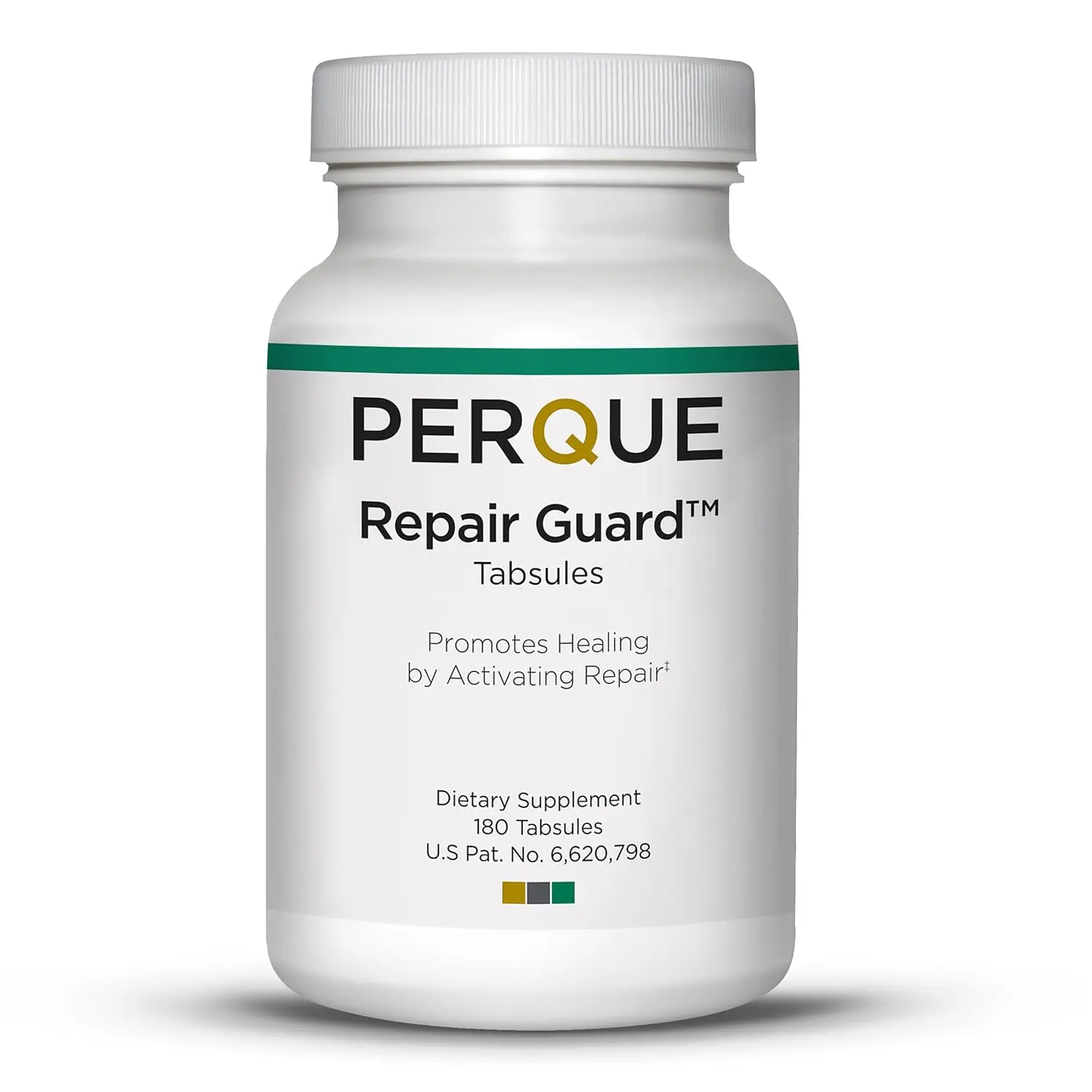 Bottle of PERQUE Repair Guard antioxidant formula tablets, 180 count.