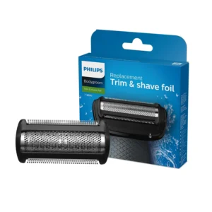 A Philips Bodygroom replacement foil compatible with S3000, S7000 series and Click&Style shavers, ensuring a close and comfortable shave.