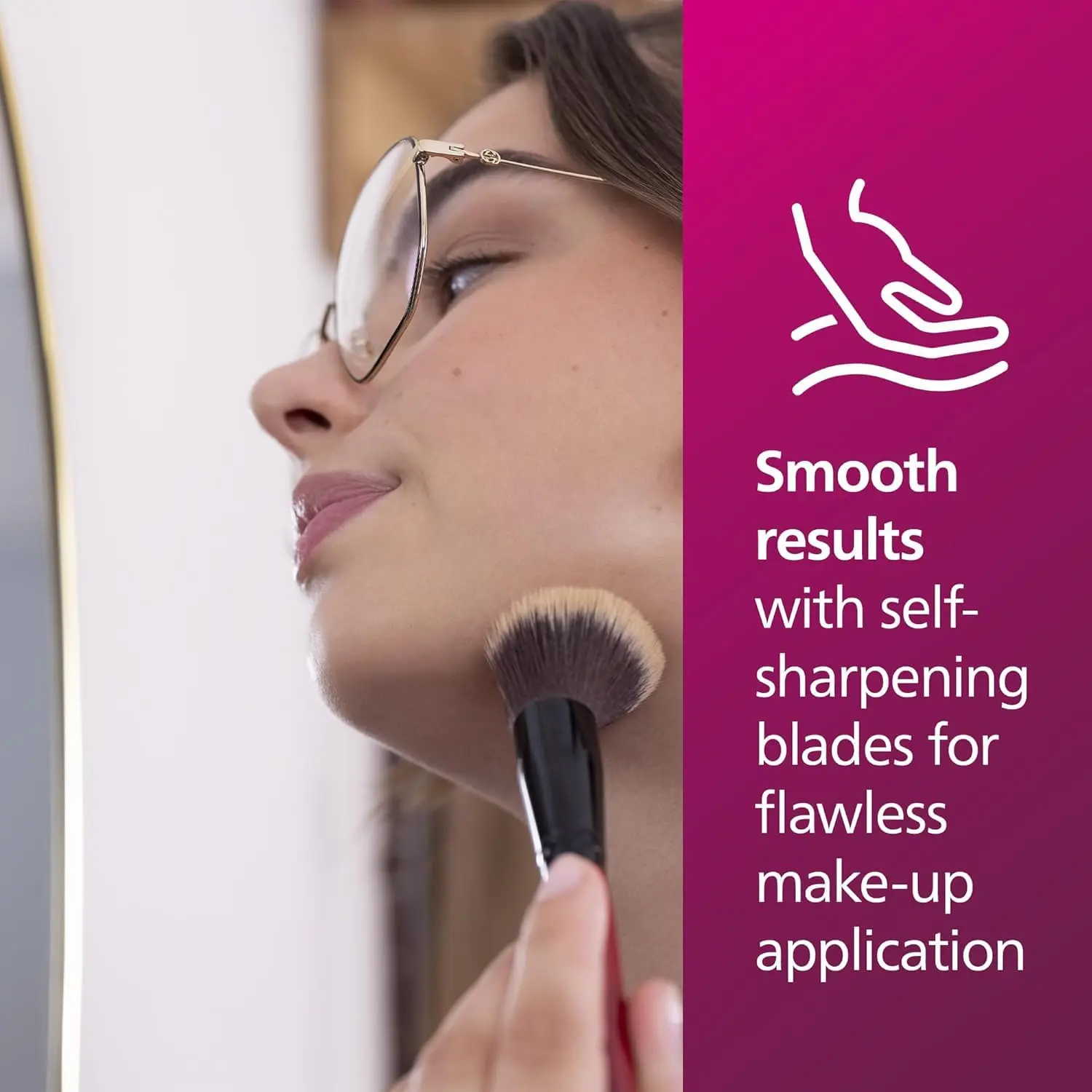 The Philips 5000 Series facial hair remover provides beautifully smooth, painless hair removal with its built-in LED light and mirror, all in a compact, portable design.