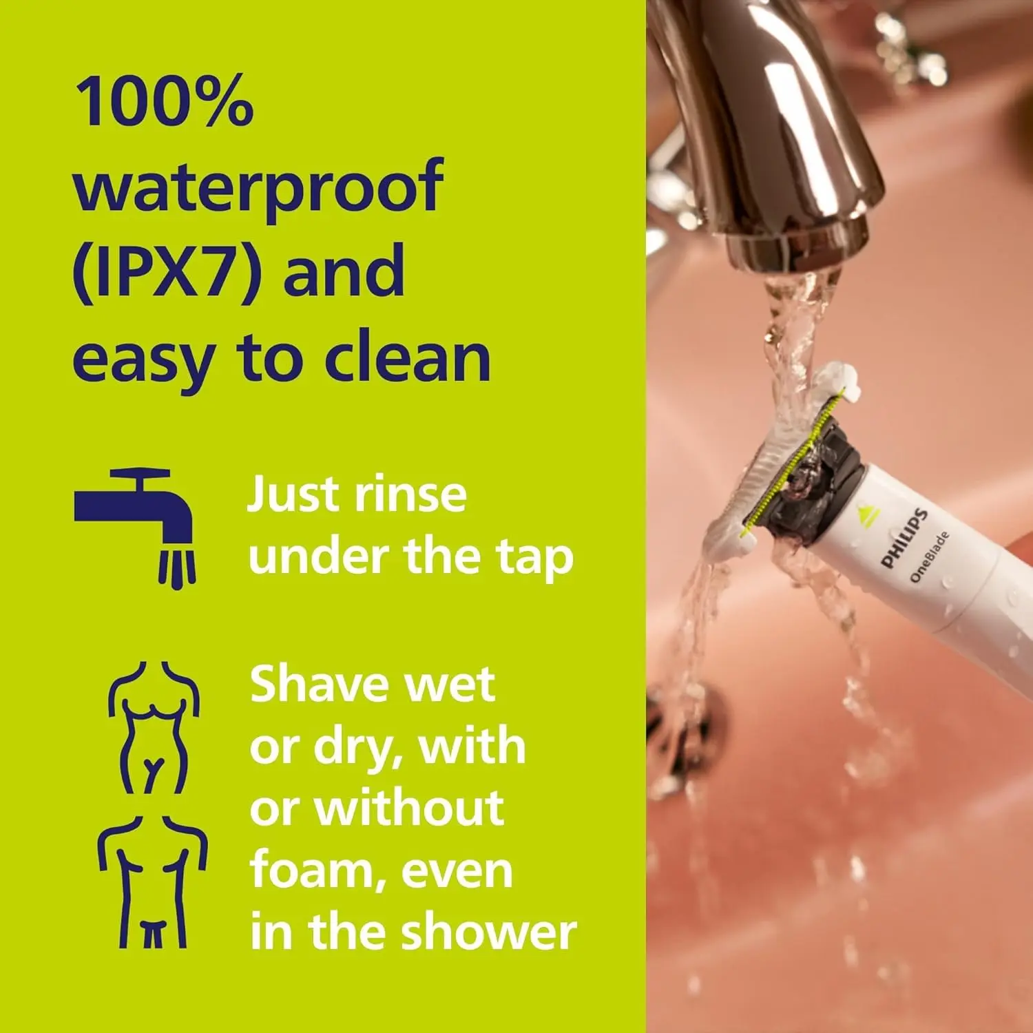 The Philips OneBlade Intimate electric shaver and trimmer for men and women features unique OneBlade technology, SkinProtect blades, and a 3mm trimming attachment for comfortable and precise grooming, even on sensitive skin.