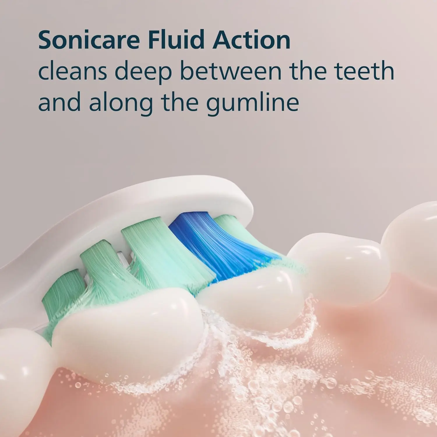 Three white Philips Sonicare C2 Optimal Plaque Control toothbrush replacement heads for a rechargeable electric toothbrush, removing up to 7x more plaque.