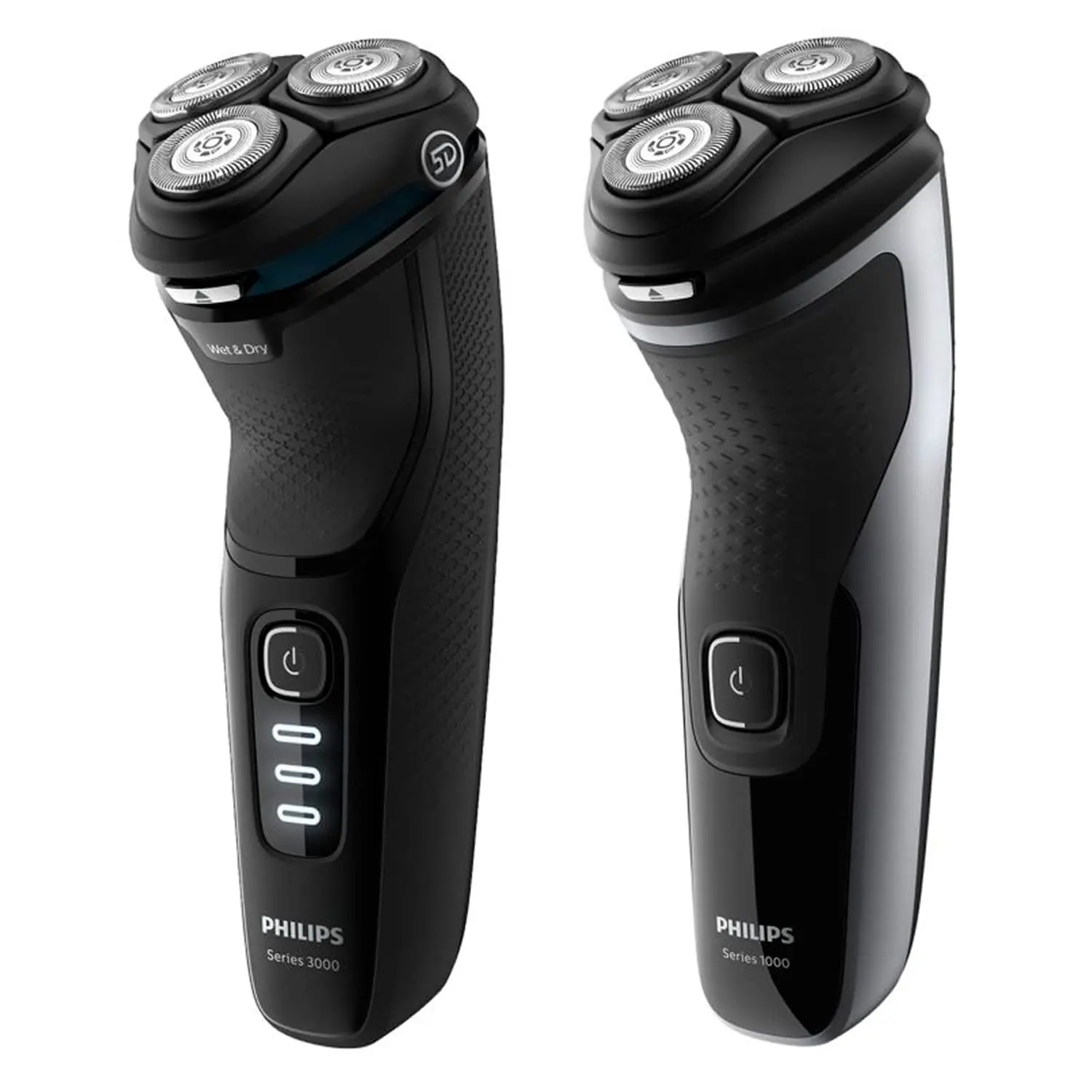 Replacement Philips Series 3000 shaver heads with ComfortCut blades for a close and comfortable shave, recommended every 2 years.