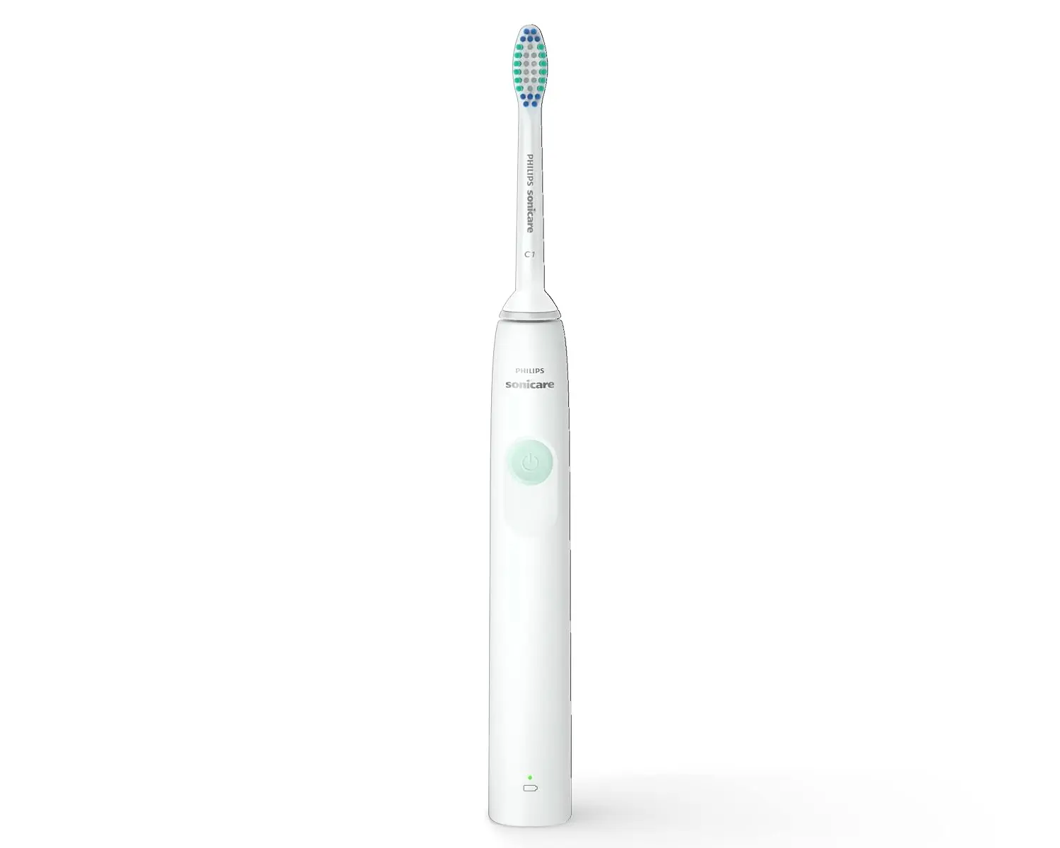 Philips Sonicare rechargeable electric toothbrush in white provides superior plaque removal for a gentle and effective clean that protects your gums.