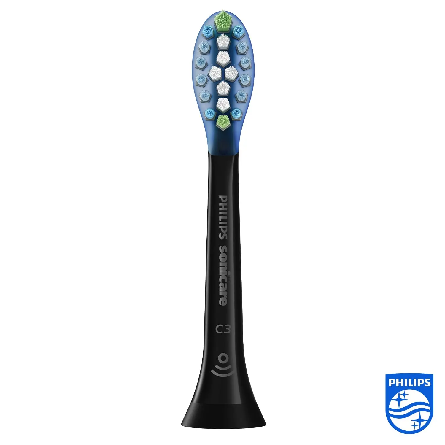 A four-pack of genuine Philips Sonicare standard brush heads compatible with all Sonicare handles, featuring adaptive cleaning technology for superior plaque removal.