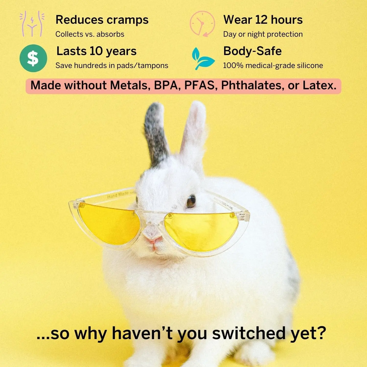 The Pixie menstrual cup is a reusable, soft, and medical-grade silicone cup that offers up to 12 hours of leak-free period protection and is a sustainable alternative to tampons.