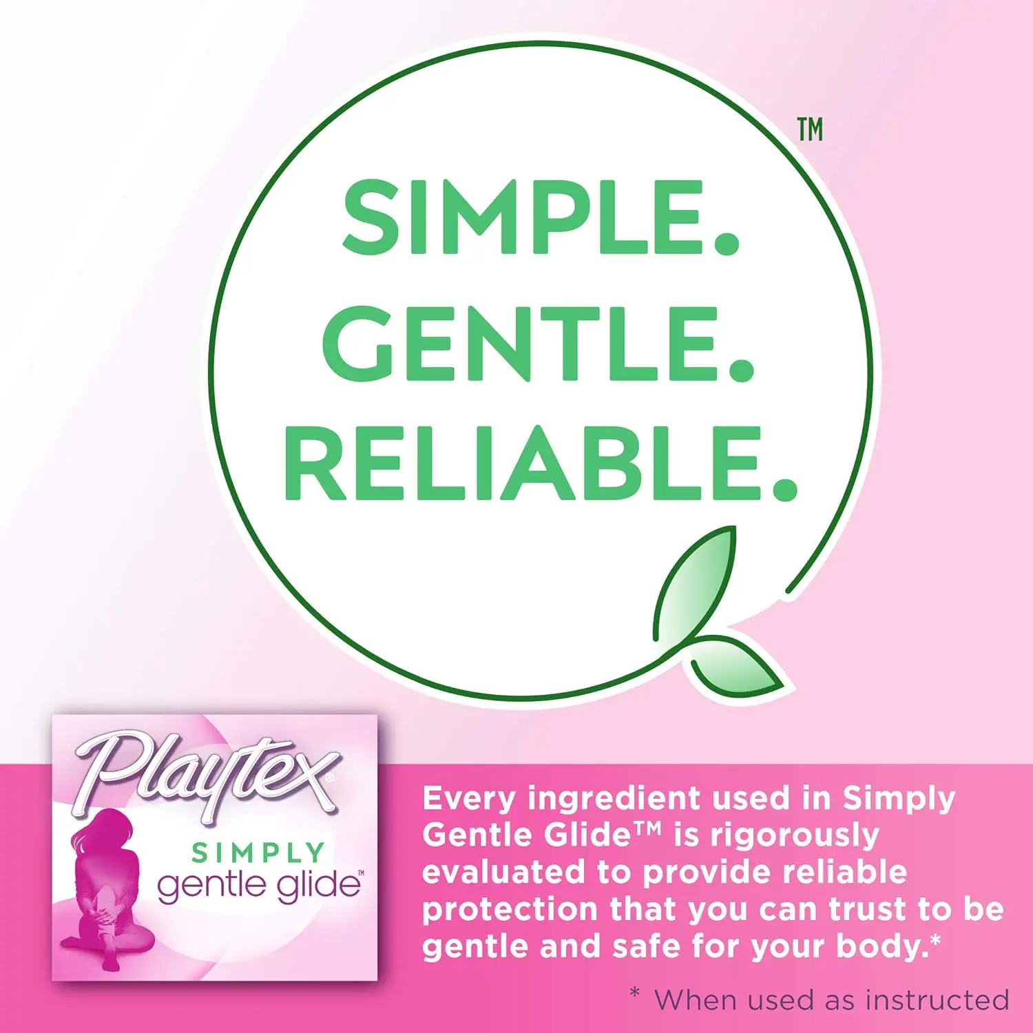 This is a 36 count pack of Playtex Simply Gentle Glide tampons with both regular and super absorbency, offering comfortable and reliable protection without fragrance.