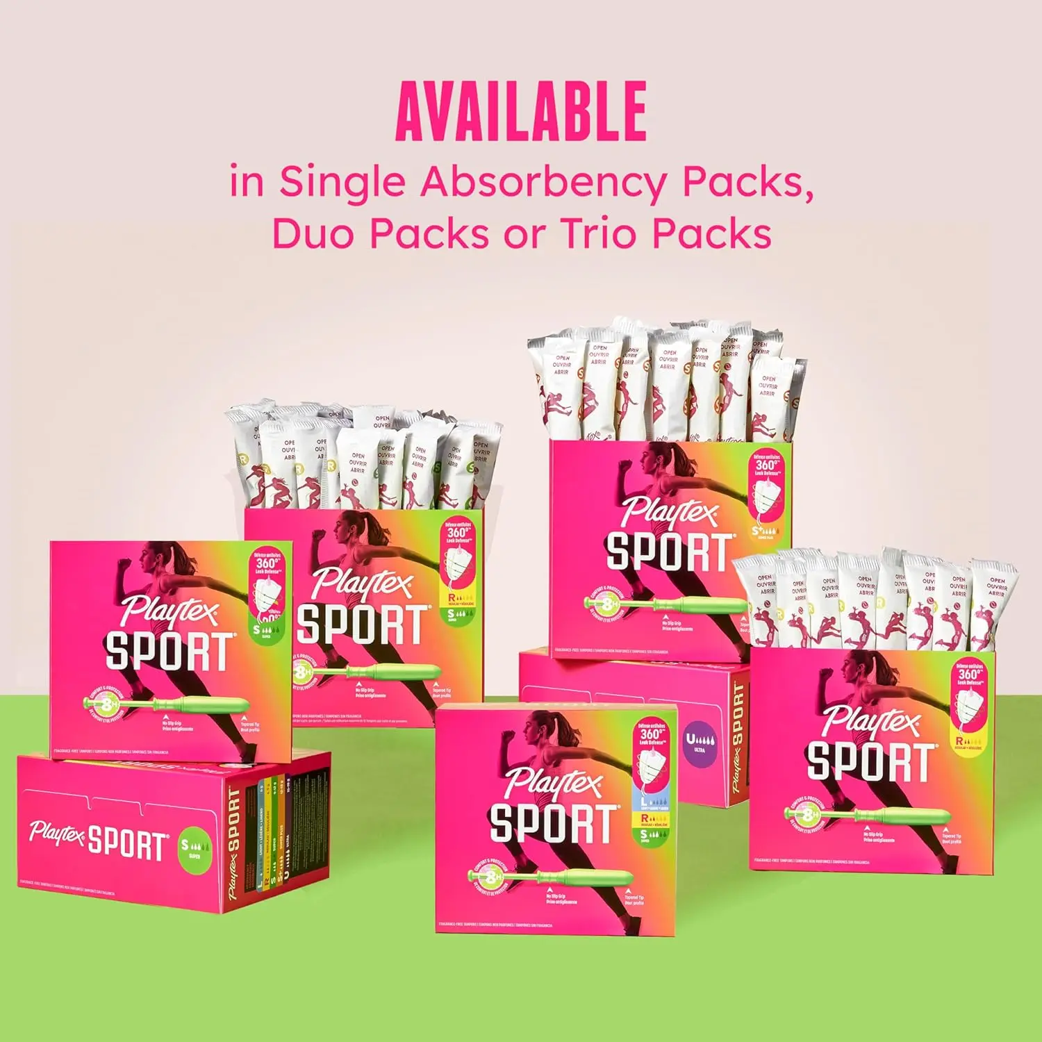 This is a box of Playtex Sport Super absorbency tampons, fragrance-free, with 48 tampons in the box.