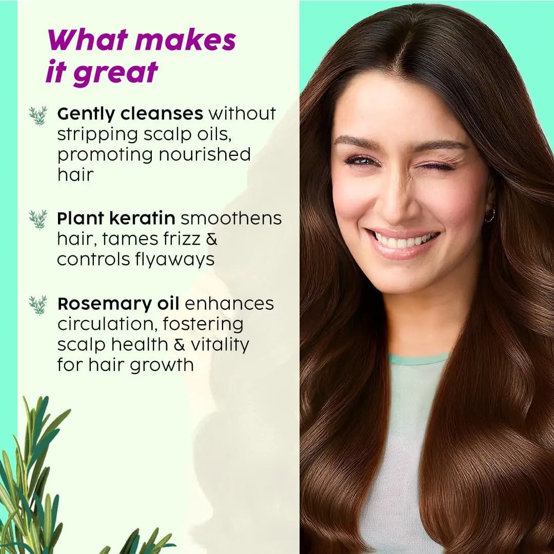 PLIX Rosemary Anti Hair Fall shampoo and conditioner reduces hair fall and strengthens hair with rosemary extract.