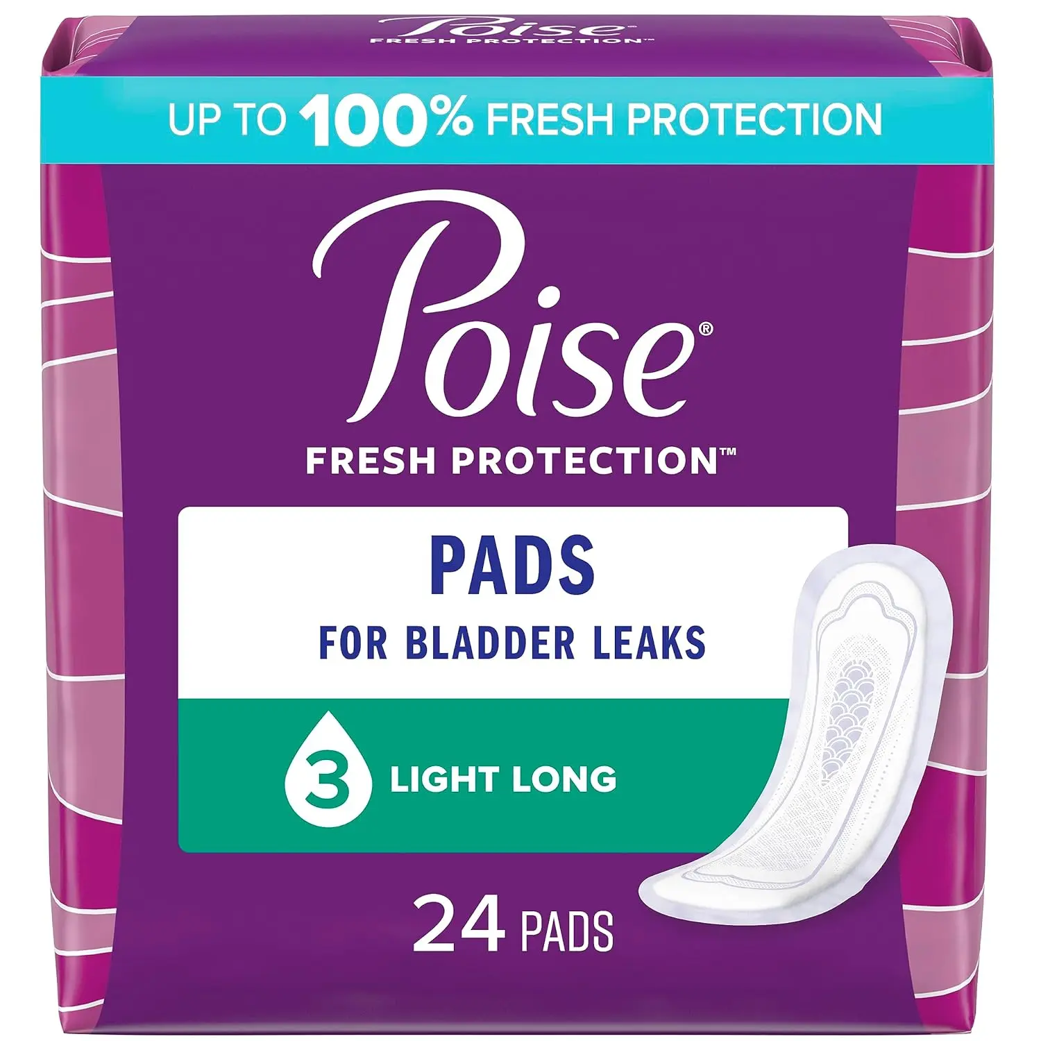 Poise Ultra Long Thin Liners provide discreet protection against light bladder leaks, instantly absorbing wetness and neutralizing odor to keep you feeling clean and fresh.