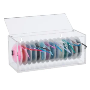 This power chain organizer case neatly stores and dispenses orthodontic elastic rubber chains, keeping your dental braces rubber bands visible, organized, and dust-free.