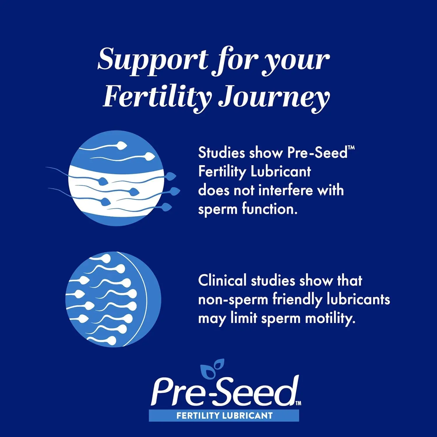 Two boxes of Pre-Seed fertility-friendly lubricant with nine applicators each for comfortable and effective use.