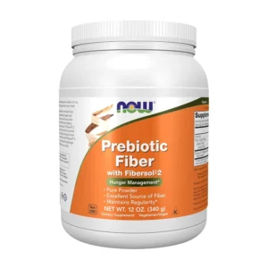 Now Foods Prebiotic Fiber powder with Fibersol-2 is a tasteless, soluble fiber supplement made from non-GMO corn to help manage hunger, promote fullness, and support healthy glucose levels and intestinal flora.