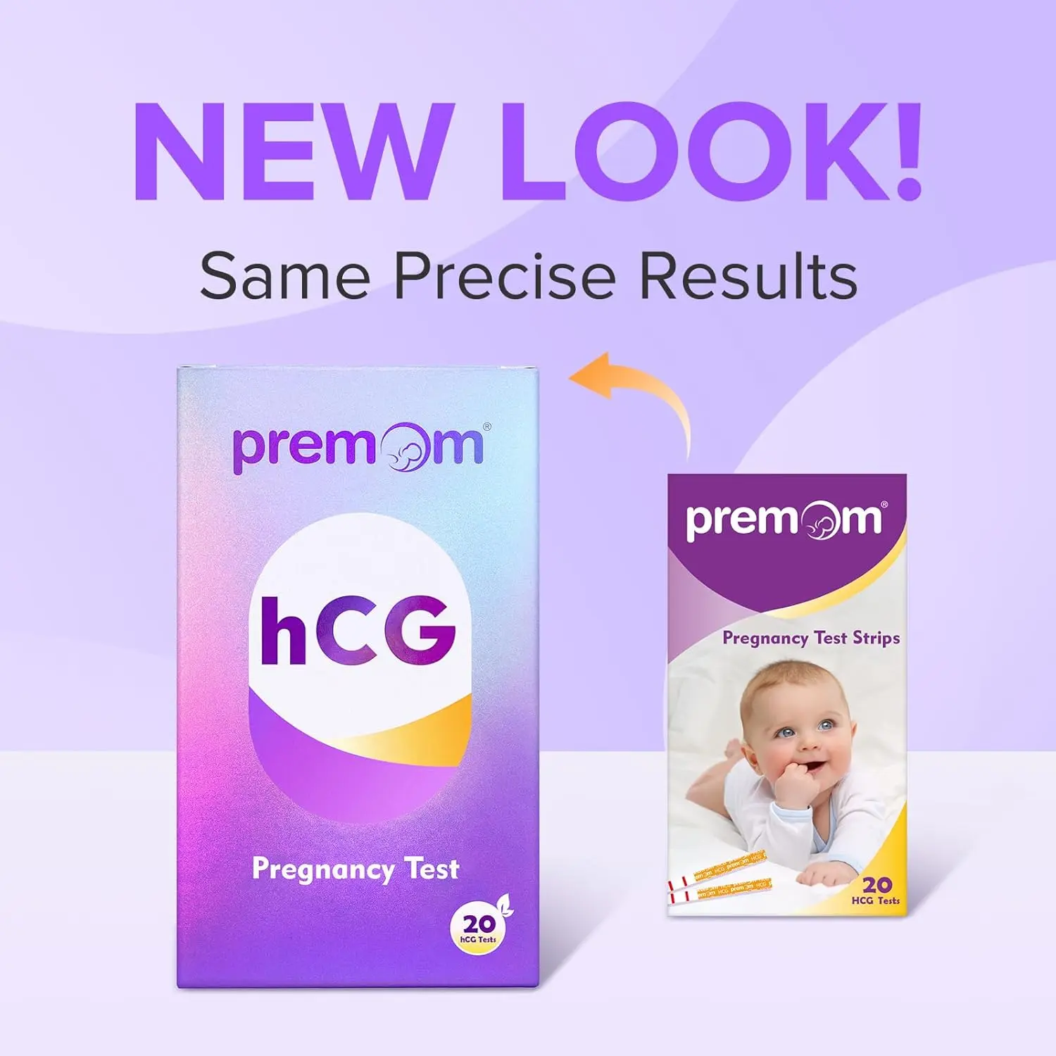 This image shows Premom pregnancy test strips, an easy to use and accurate early detection kit for women trying to conceive, offering clear results in just 3-5 minutes with the support of the Premom app.
