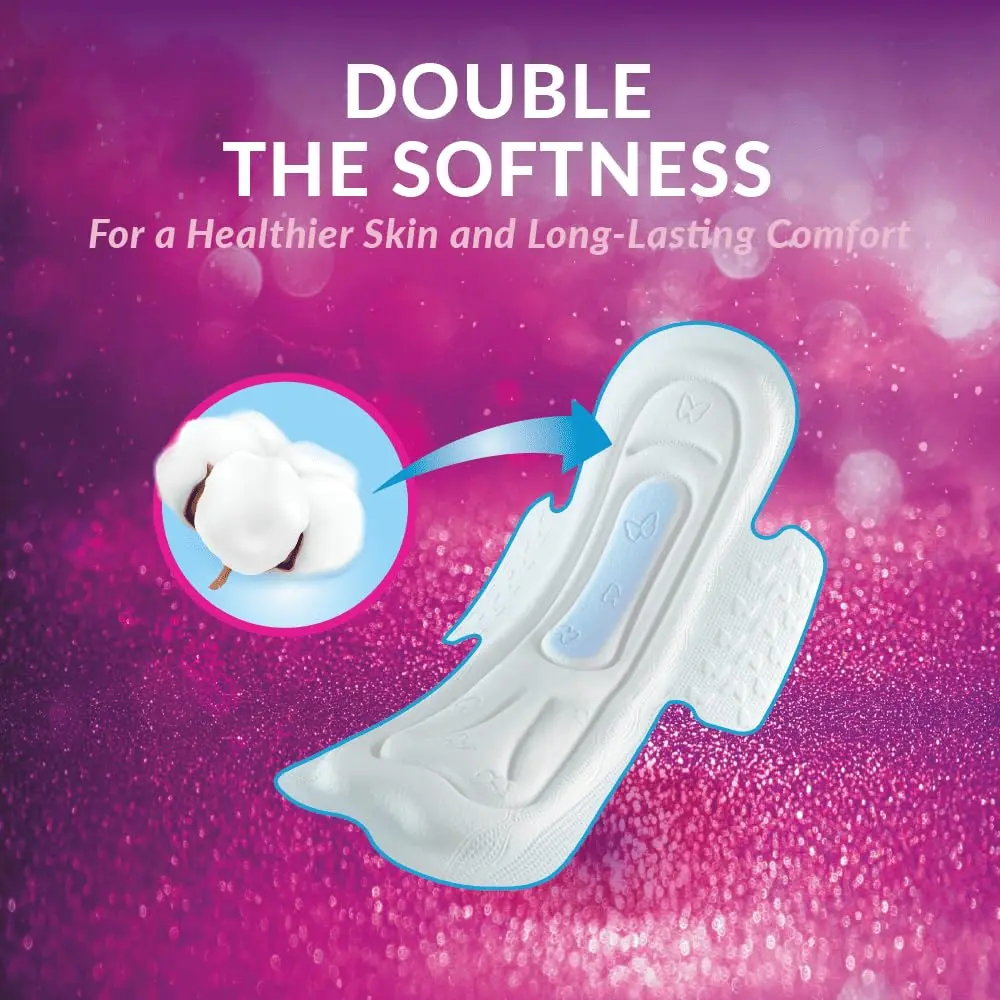 This image shows a pack of Private Maxi Pads Night, designed with a natural cotton-feel cover for ultimate discretion and protection.