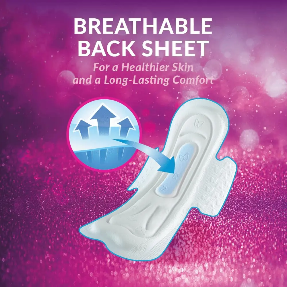 This image shows a pack of Private Maxi Pads Night, designed with a natural cotton-feel cover for ultimate discretion and protection.