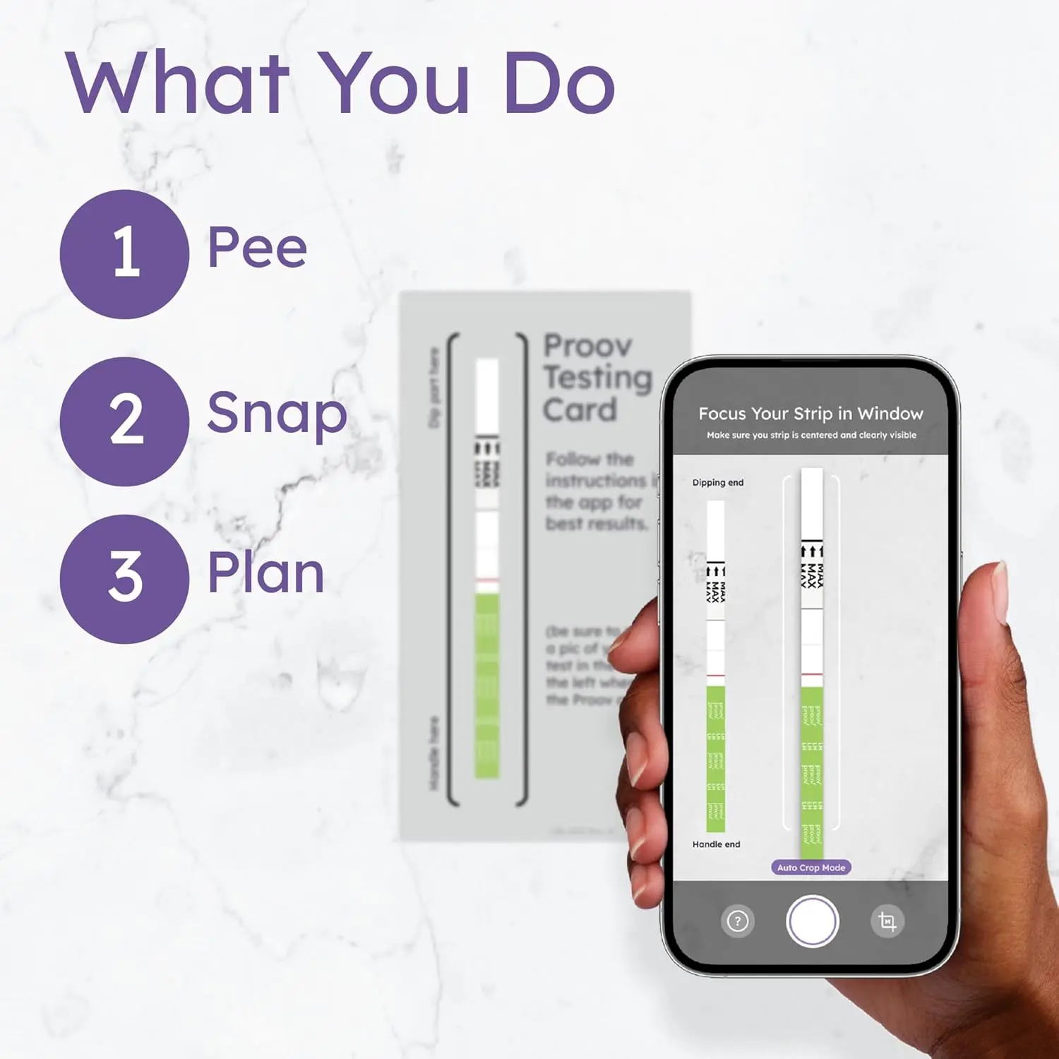 Proov Predict ovulation test strips help women identify their two most fertile days by measuring luteinizing hormone levels at home.