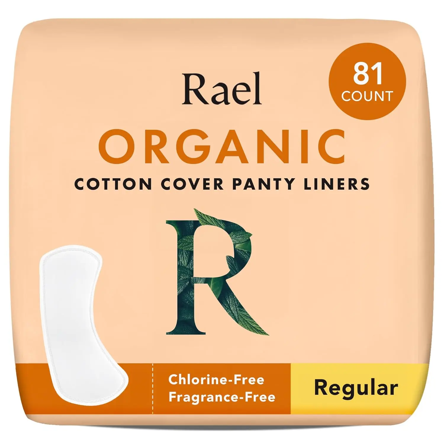 Rael unscented panty liners with a 100% organic cotton topsheet provide ultra-thin, breathable, and discreet daily freshness for all women.