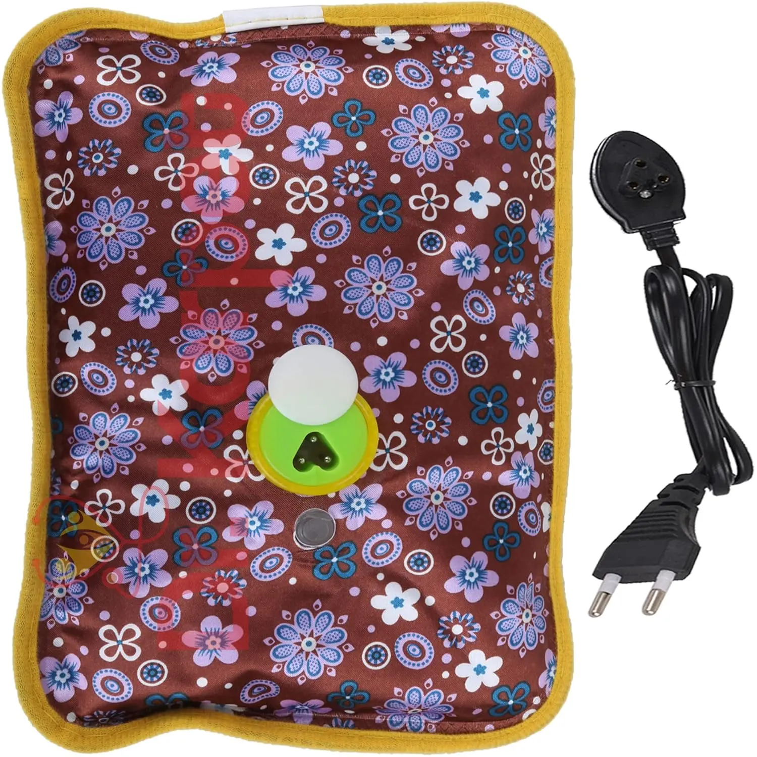 A rechargeable electric heating pad, also known as a hot water bag, provides soothing warmth and pain relief, featuring an auto-cut function and random color/design.