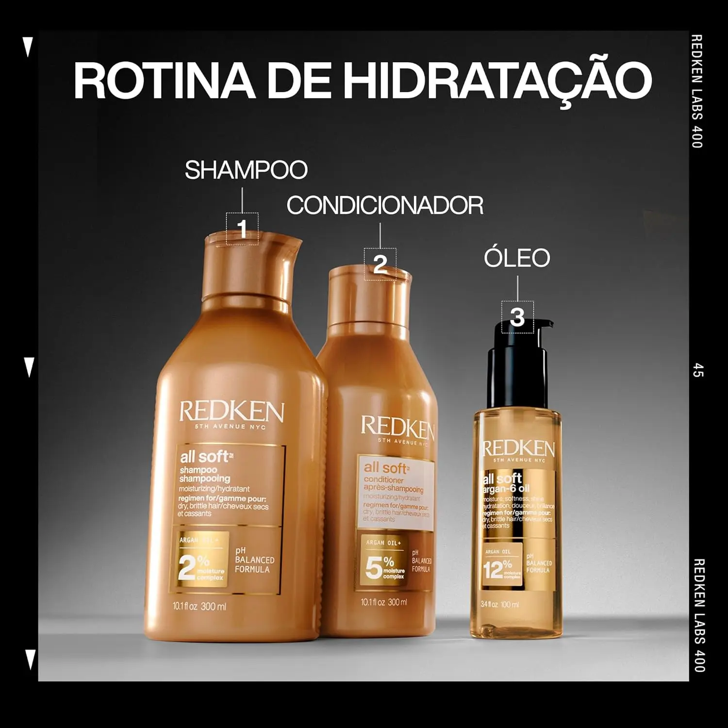 Redken All Soft Argan-6 Oil deeply conditions dry, damaged hair, adding softness and shine thanks to its argan oil-infused formula.