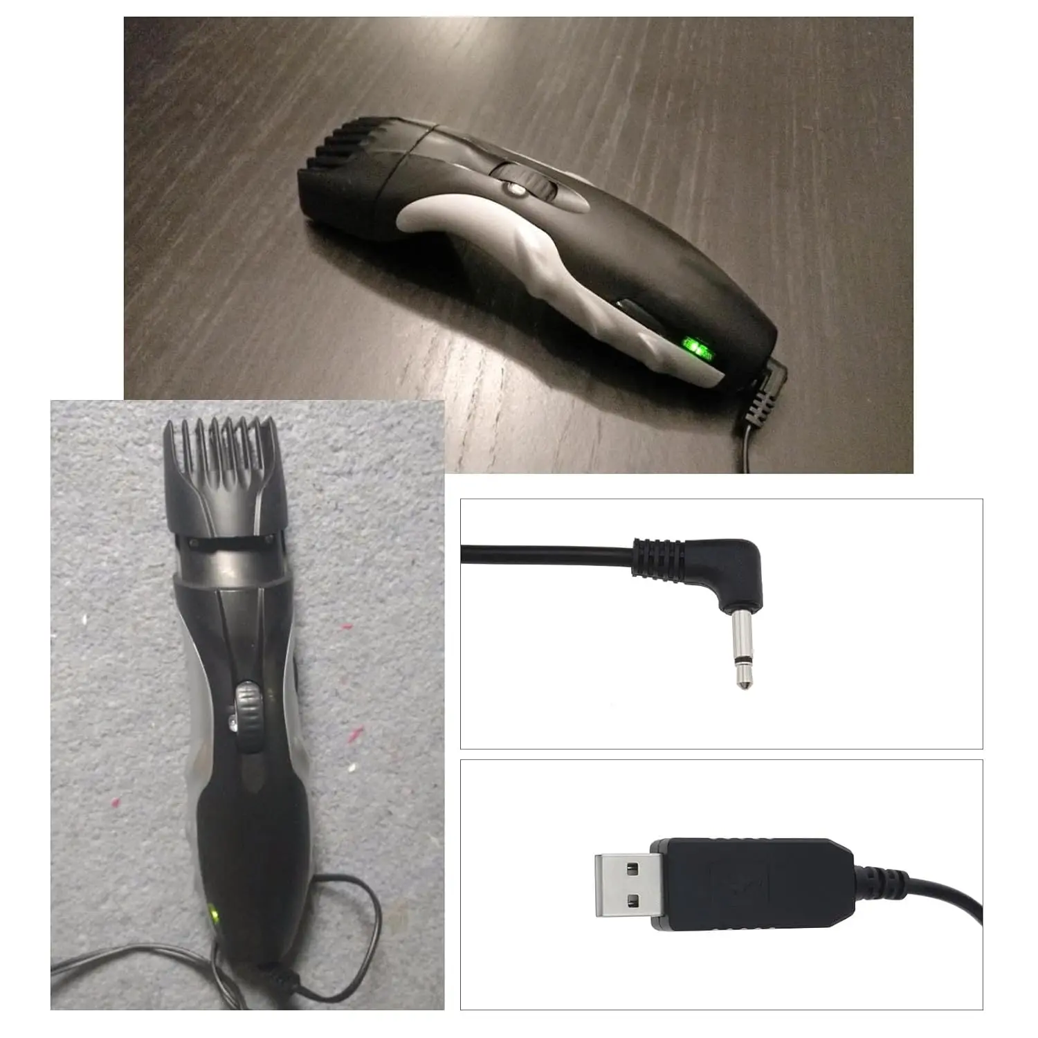 This USB charging cable is compatible with Remington Barba beard trimmers MB320, MB320C, MB42C, MB310C, MB200, and Pa3215U, providing a stable 3.2V power supply for efficient and reliable charging.