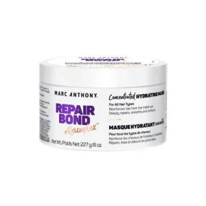 Marc Anthony Repair Bond hair mask strengthens damaged hair, reduces frizz and breakage while maintaining bonds.