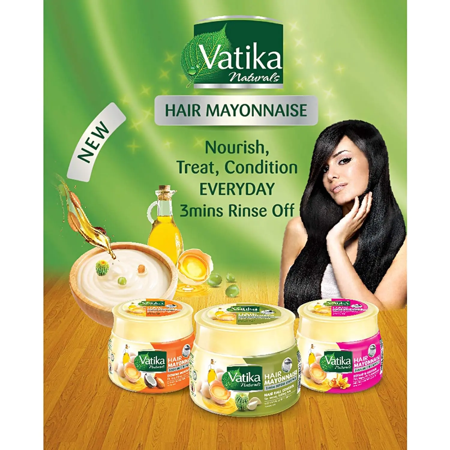 Vatika Naturals hair mask with honey, castor and marrow helps to repair damaged, dry and chemically treated hair, leaving it strong, healthy, and moisturized.