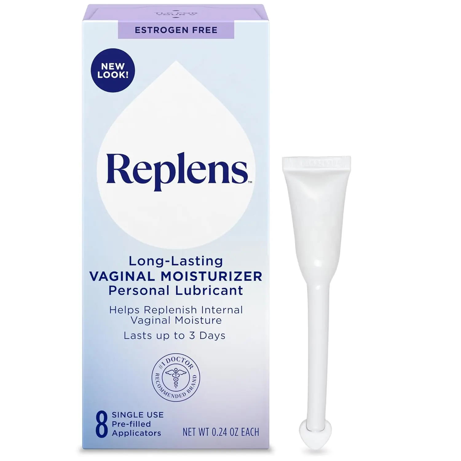 Replens long-lasting vaginal moisturizer with single-use applicators helps replenish moisture, supplement natural lubrication, and provide comfortable, mess-free relief for up to 3 days.