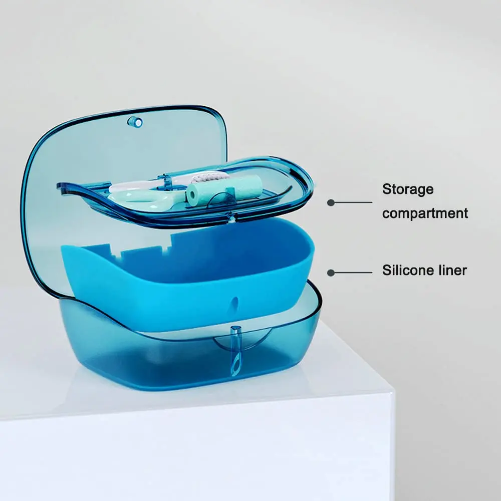 This durable retainer box is perfect for travel and home storage, keeping your mouth guard, dentures, or aligners clean and safe from dirt.
