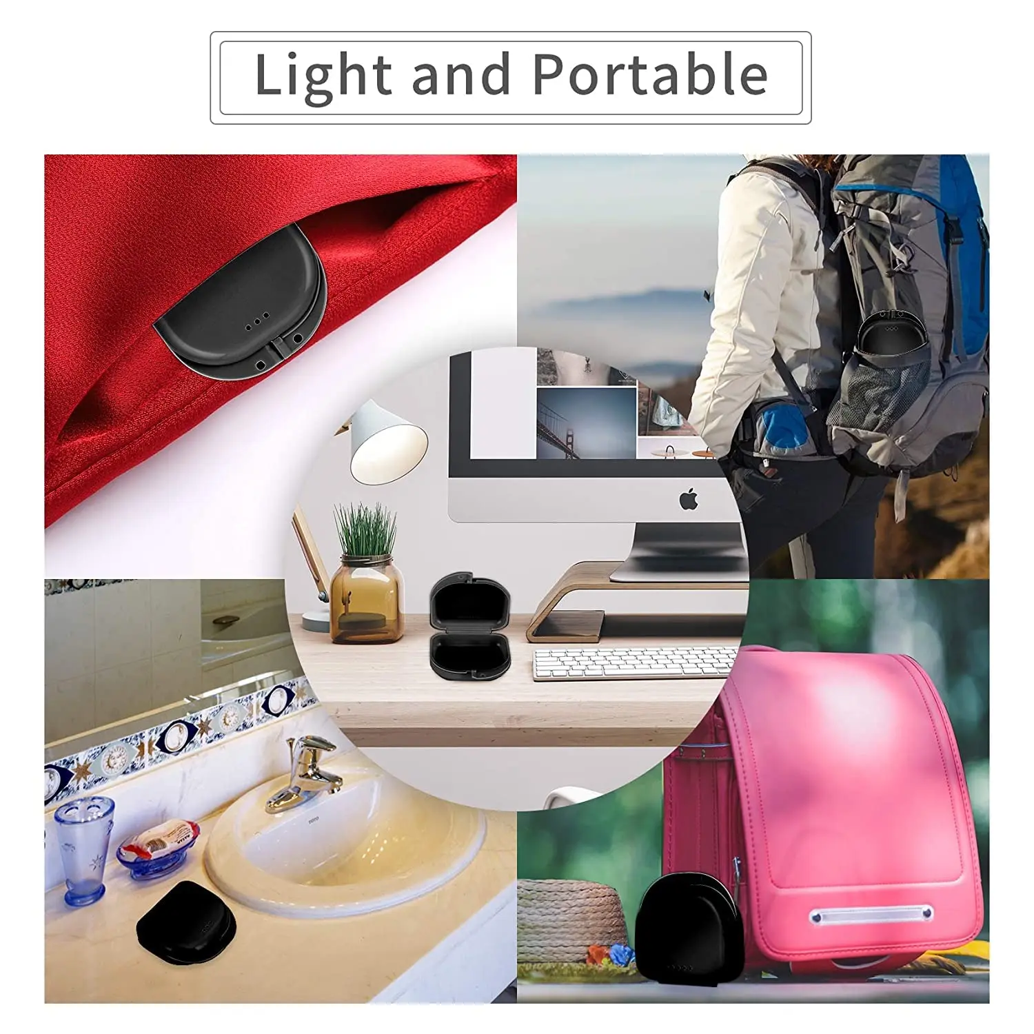 Black retainer box made of sturdy plastic, ideal for storing and protecting mouth guards, dentures, and orthodontic retainers, keeping them safe, clean, and free from damage and bacteria.