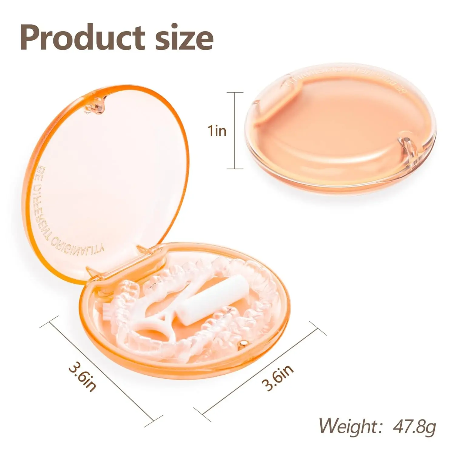 This two pack of retainer cases in blue and orange, features a magnetic closure and hinged lid, perfect for storing orthodontic mouth guards, aligners, or night guards.