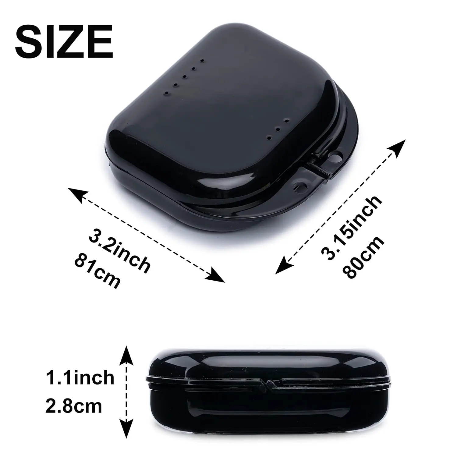 This 6-pack of rainbow-colored retainer cases with vent holes provides a clean, dry, and hygienic storage solution for mouthguards and dentures.