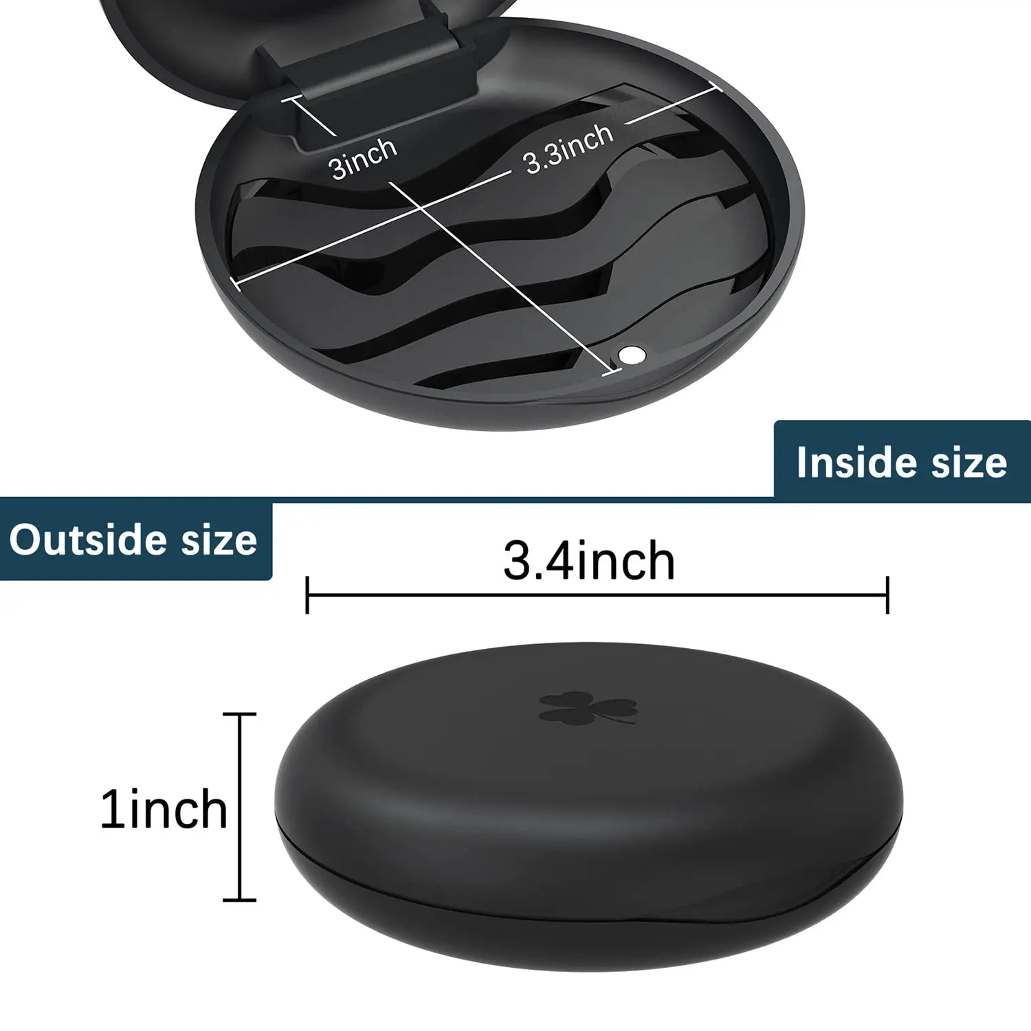 This image shows a 2-pack of black ARGOMAX retainer cases, designed for storing and protecting orthodontic aligners, mouth guards, and other dental appliances while traveling or at home, featuring a secure magnetic closure and durable BPA-free plastic construction for easy cleaning and maintenance.
