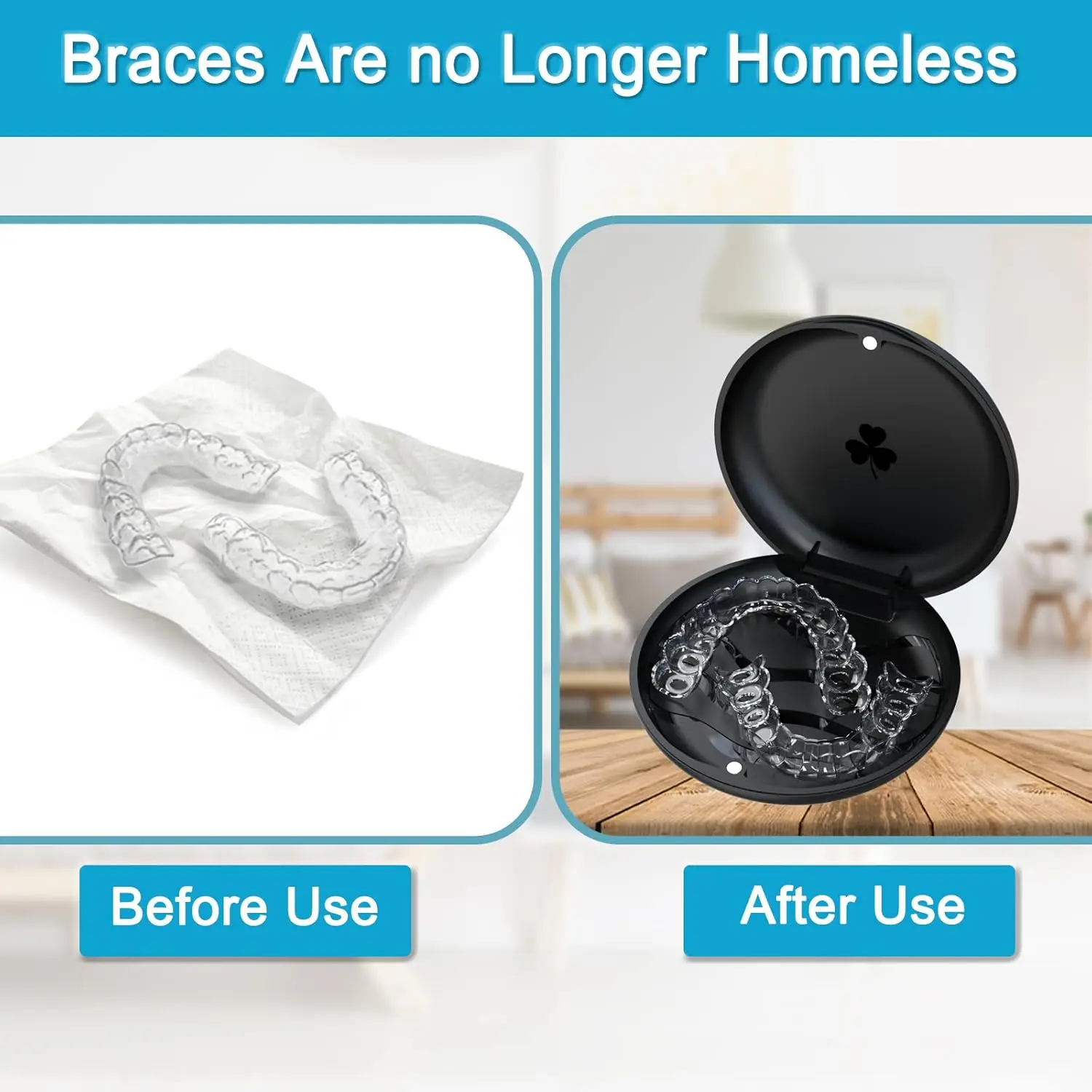 This image shows a 2-pack of black ARGOMAX retainer cases, designed for storing and protecting orthodontic aligners, mouth guards, and other dental appliances while traveling or at home, featuring a secure magnetic closure and durable BPA-free plastic construction for easy cleaning and maintenance.