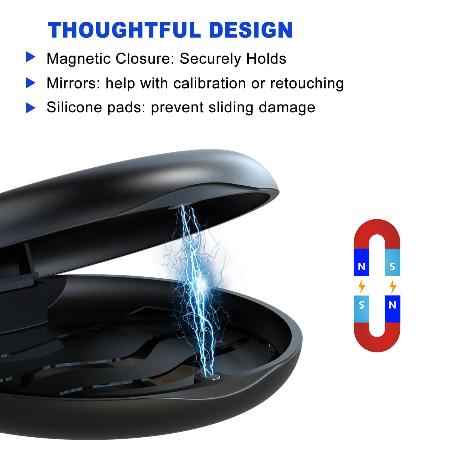 This image shows a 2-pack of black ARGOMAX retainer cases, designed for storing and protecting orthodontic aligners, mouth guards, and other dental appliances while traveling or at home, featuring a secure magnetic closure and durable BPA-free plastic construction for easy cleaning and maintenance.