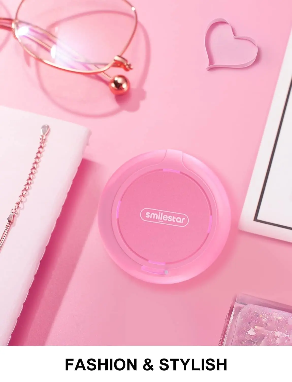 This 2 pack of slim retainer cases in white and pink features a built-in mirror, vent holes, magnetic closure, and a 2-in-1 aligner removal tool, perfect for storing Invisalign, mouth guards, or night guards.