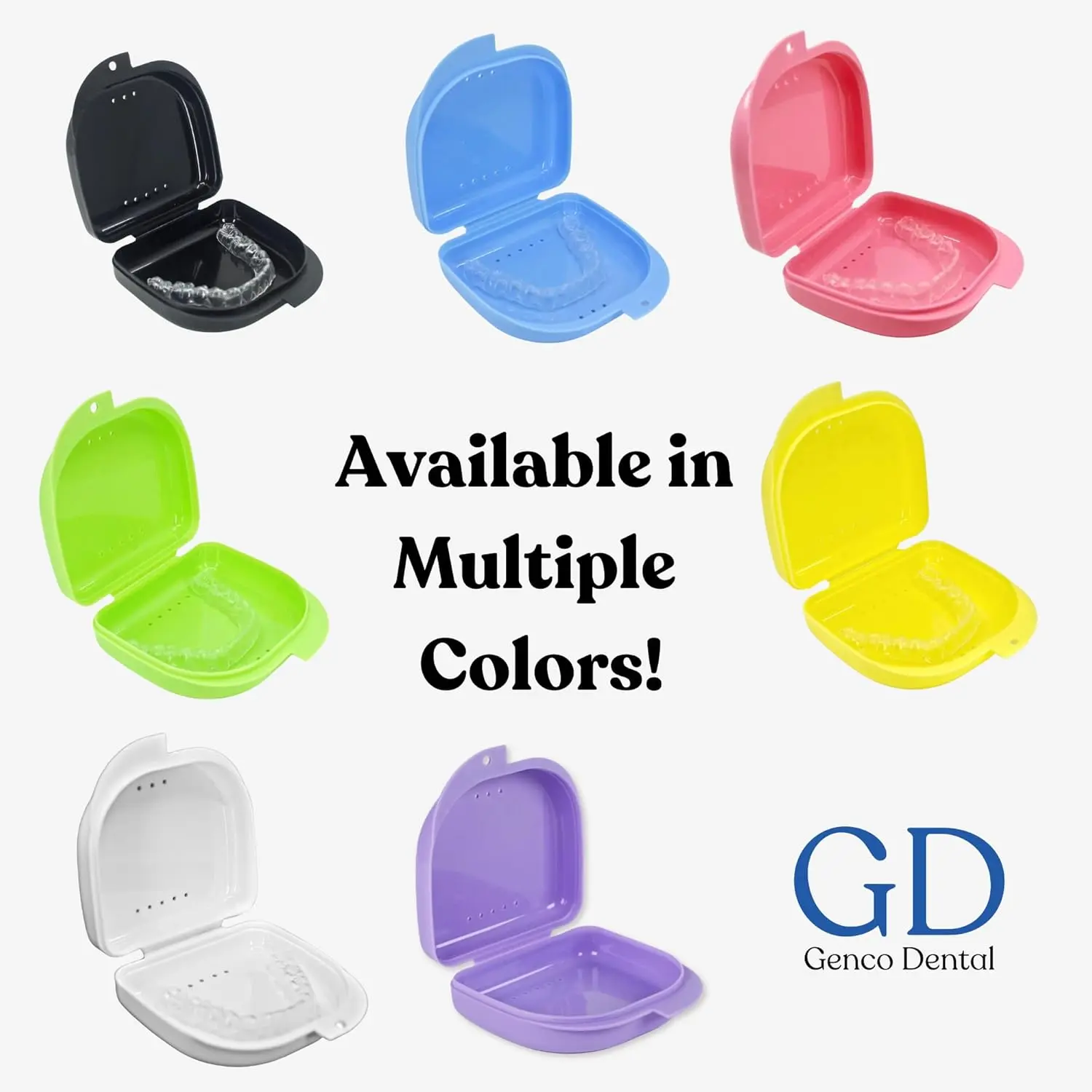 This small, durable retainer case with 16 vent holes provides ventilation for cleaning retainers, aligners, and mouthguards.