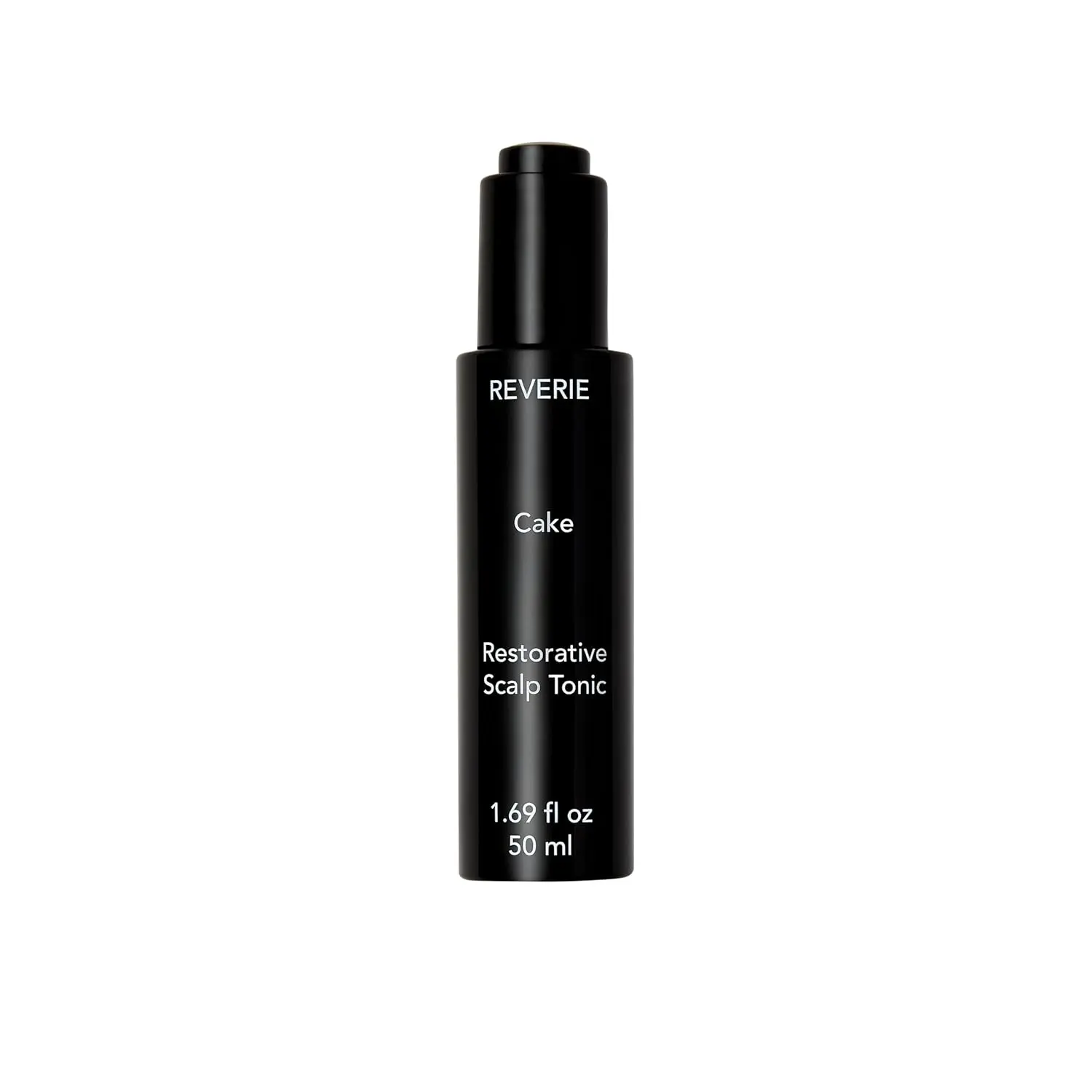 Reverie Cake hair treatment serum restores, smoothes, and protects hair and scalp with apple stem cells and essential oils.