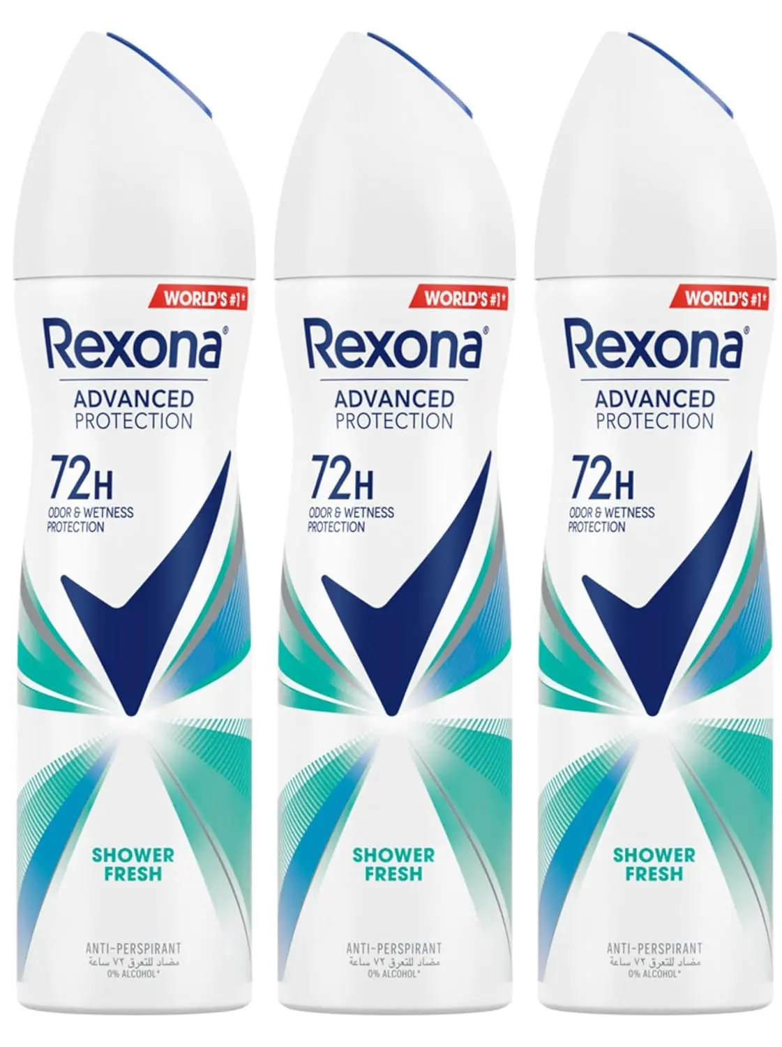 Rexona Women Shower Fresh antiperspirant deodorant spray provides 72-hour sweat and odor protection with MotionSense technology for nonstop confidence.
