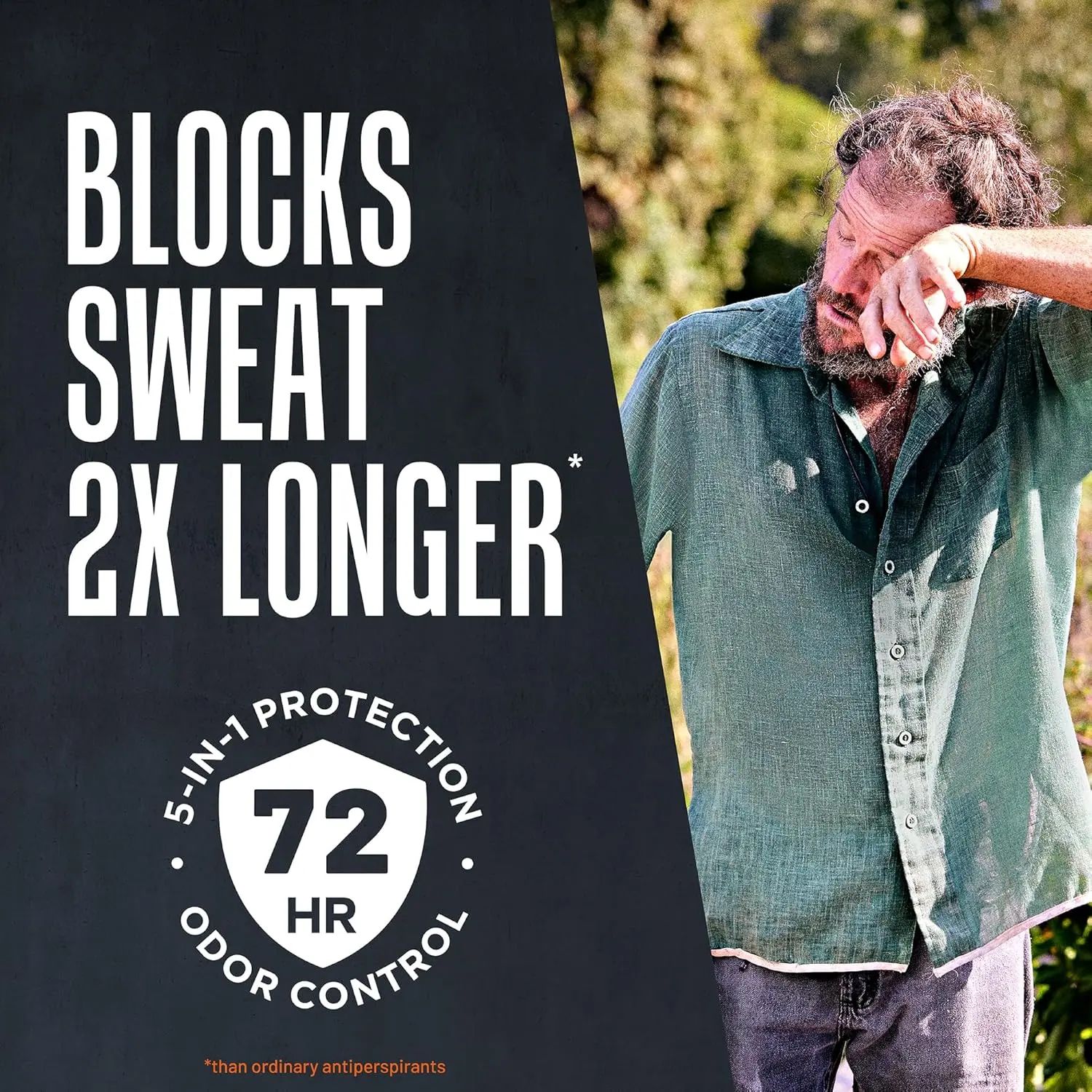 This image shows a four-pack of Right Guard Xtreme Defense Invisible Solid Antiperspirant & Deodorant in Fresh Blast scent, offering 72-hour odor control and long-lasting sweat protection for men.