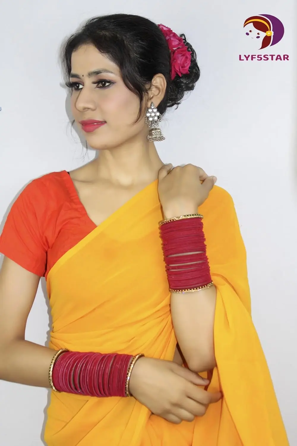 This set features four handmade dark pink rose hair pins, perfect for adding a touch of floral elegance to weddings, parties, or everyday hairstyles.