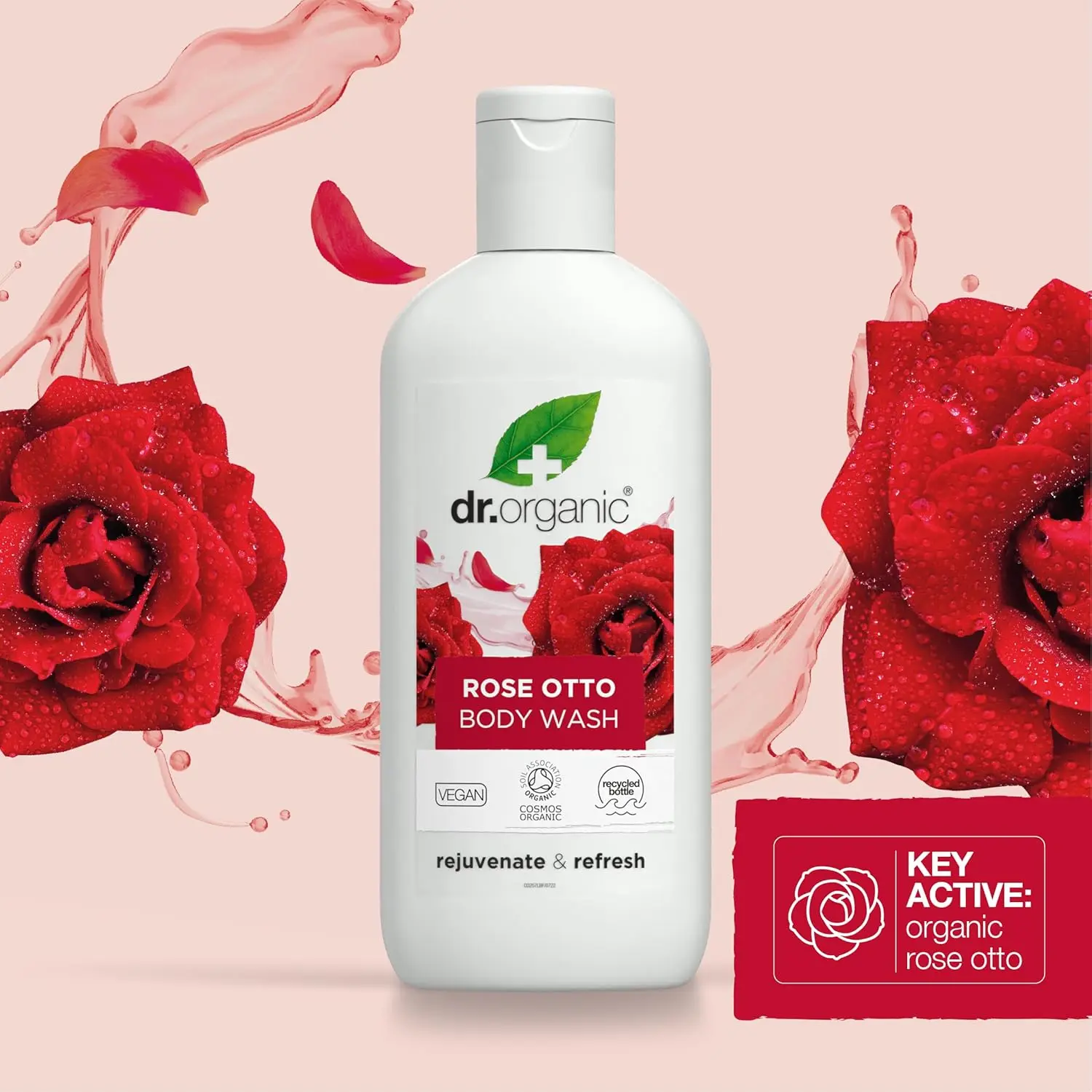 A revitalising and aromatic Rose Otto body wash for daily use, naturally restoring and rejuvenating skin.