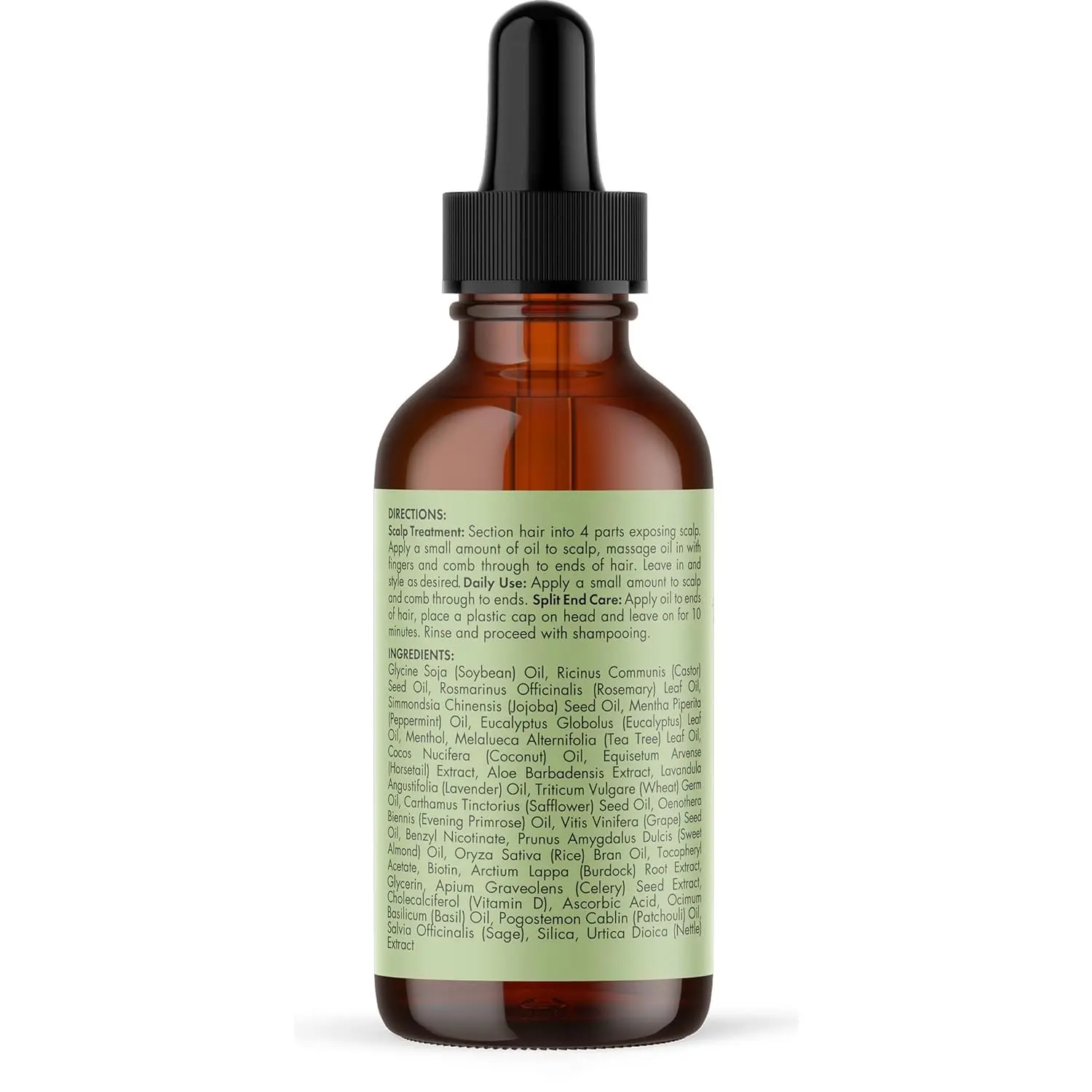 Mielle Organics rosemary mint hair growth oil infused with biotin and essential oils to stimulate hair follicles, promote hair growth, and hydrate the scalp, in a 2 fl oz bottle.