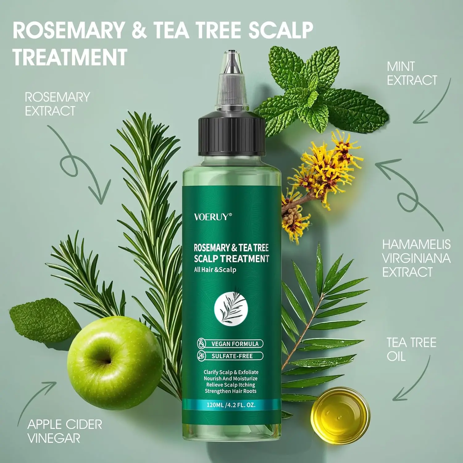 This rosemary and tea tree scalp treatment detoxifies and clarifies build-up, leaving your dry, itchy scalp feeling refreshed.