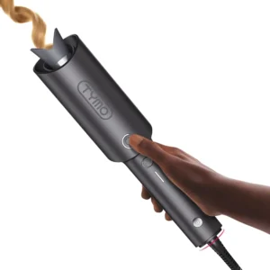 This automatic rotating curling iron with a unique hair guide creates consistent, tangle-free curls every time.