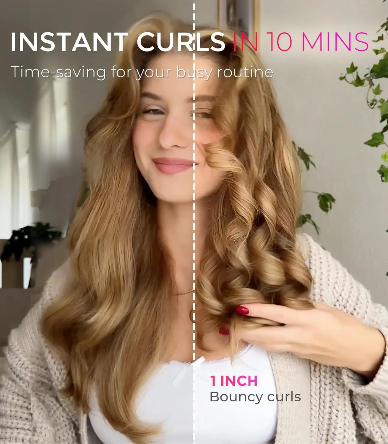 This automatic rotating curling iron with a unique hair guide creates consistent, tangle-free curls every time.